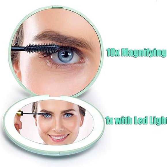 lighted makeup mirror for travel, purse, etc - Picture 2 of 2